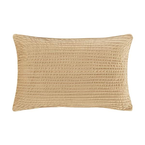 J QUEEN NEW YORK INC Toulhouse Straight Gold Polyester Lumbar Decorative Throw Pillow Cover 14 x 40 in.