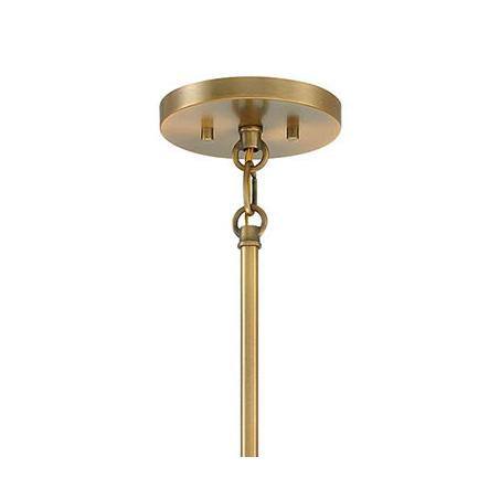Natural Brushed Brass 8-Light Crystal Drum Pendant