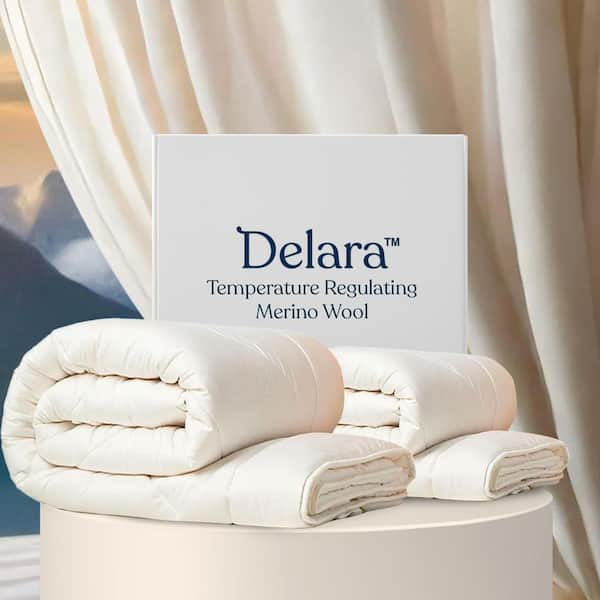 White King 100% Organic Cotton 3-in-1 All Season 100% Merino Wool Fill Duvet Insert
