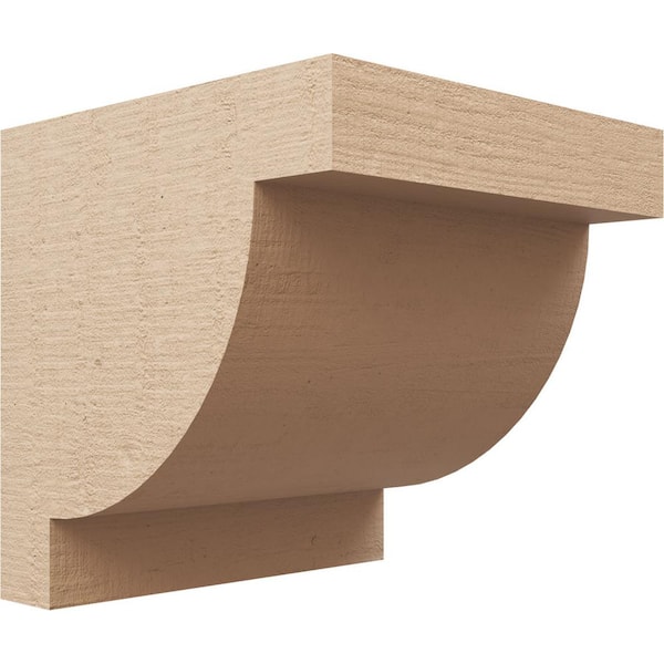 Ekena Millwork 10 in. x 10 in. x 10 in. Wide Alpine Rough Cedar Woodgrain TimberThane Corbel, Primed Tan