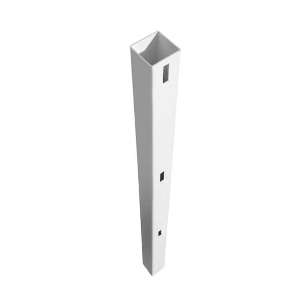 Veranda Pro Series 5 in. x 5 in. x 12 ft. White Vinyl Hayward Routed End Fence Post
