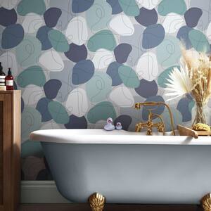 Mood The Blues Matte Non Woven Removable Paste The Wall Wallpaper Sample