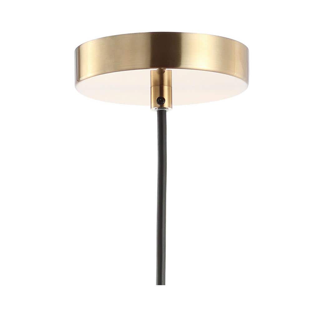 Apollo 6" Black and Brass Gold LED Pendant Light