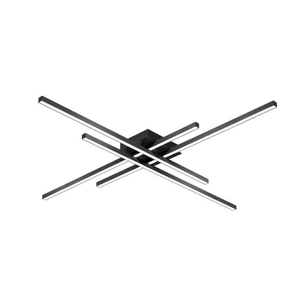 Vega Minor 47 in. 1 Light 61-Watt Black Integrated LED Flush Mount