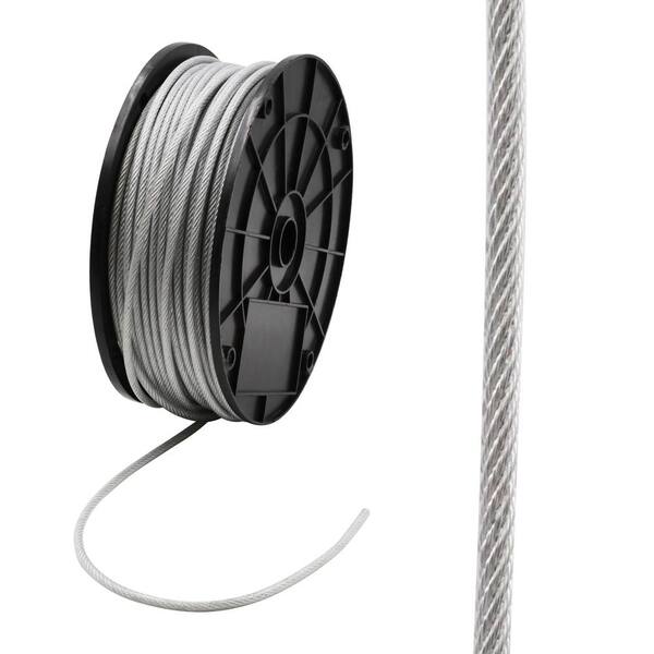 Uncuttable Wire Rope Everbilt 3/32 in. x 200 ft. Uncoated Stainless Steel Wire Rope 64620 ...
