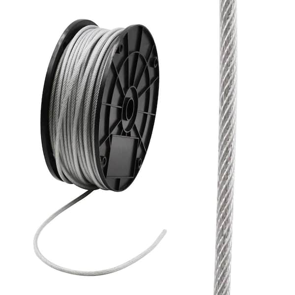 Everbilt 3/32 in. x 250 ft. Galvanized Vinyl Coated Steel Wire Rope