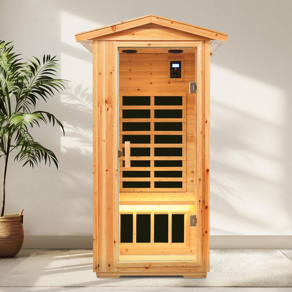1-Person Outdoor Fir Infrared Sauna with 6 Far-Infrared Carbon Crystal Heaters price history on PriceWatchPro