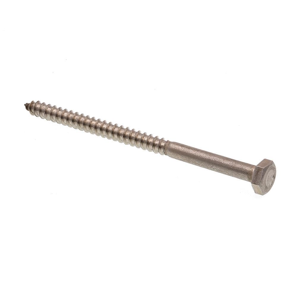 Prime-Line 1/4 in. x in. Grade 18-8 Stainless Steel Hex Lag Screws (25-Pack)  9055270 The Home Depot
