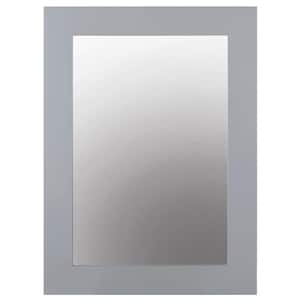 22 in. W x 30 in. H Rectangular Framed Wall Mount Bathroom Vanity Mirror in Pebble Gray