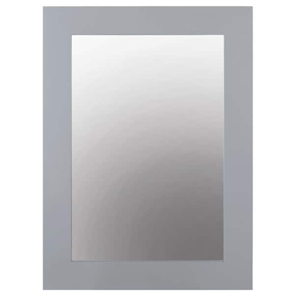 Home Decorators Collection Sonoma 22 in. W x 30 in. H Rectangular Framed Wall Mount Bathroom Vanity Mirror in Pebble Gray