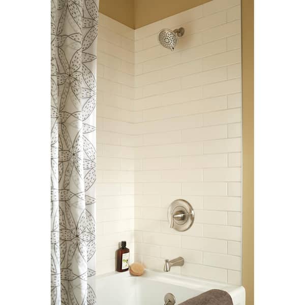 Chatfield Single-Handle 3-Spray Tub and Shower Faucet with 1.8 GPM in Brushed Nickel (Valve Included)