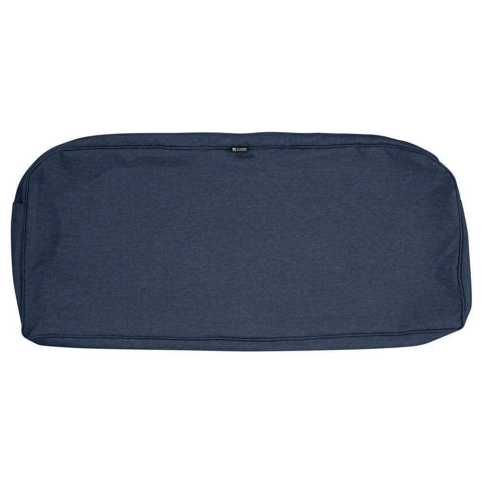 Heather Indigo Polyester Outdoor Bench Cushion, 41" x 18" x 3"