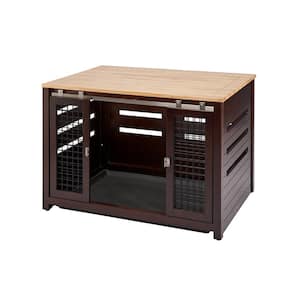 40 in. Pet Crate Accent Table - Espresso Brown