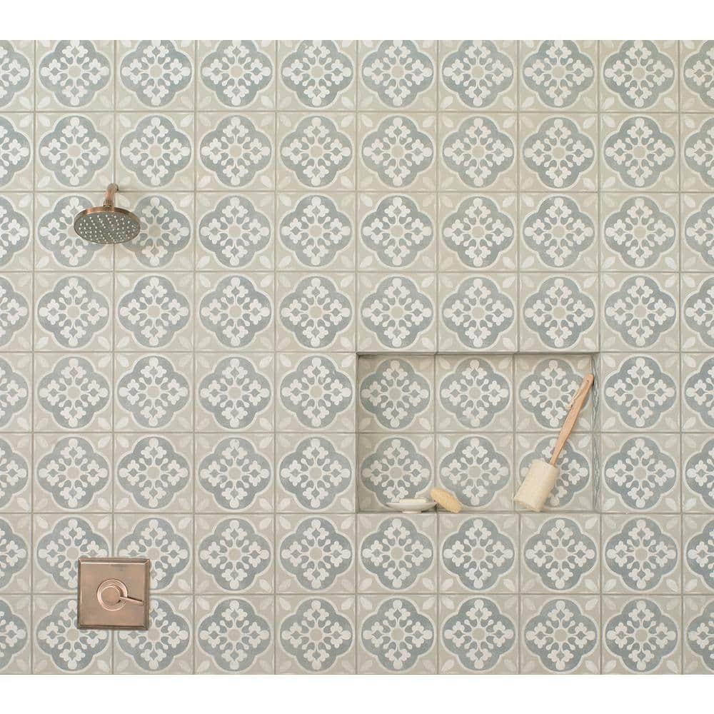 Enchante 8" x 8" Multicolor Matte Porcelain Tile