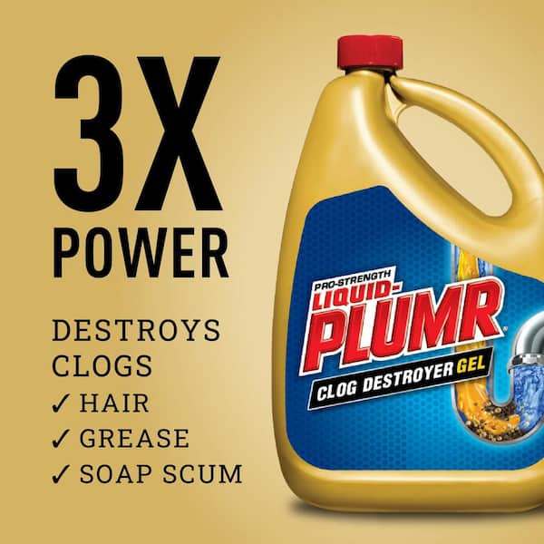  Drano Max Gel Drain Clog Remover and Cleaner for Shower or Sink  Drains, Unclogs and Removes Hair, Soap Scum and Blockages, 80 Oz : Health &  Household