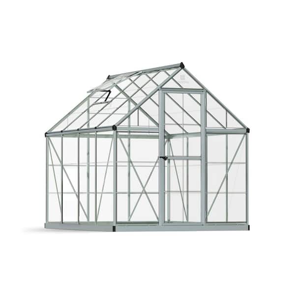 CANOPIA by PALRAM Harmony 6 ft. x 8 ft. Polycarbonate Greenhouse in Silver