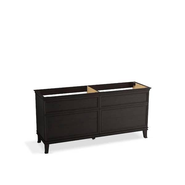 Artifacts 72 in. x 21.89 in. D x 34.49 in. H Bath Vanity Cabinet without Top in Carbon Oak