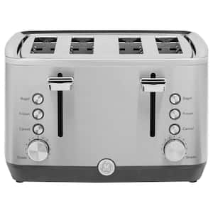 4-Slice Stainless Steel Wide Slot Toaster with 7 Shade Settings