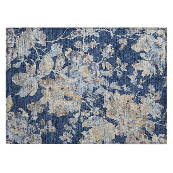 Chantille Machine Washable Indoor/Outdoor Abstract ACN3063 Navy 3 ft. x 4 ft. Area Rug