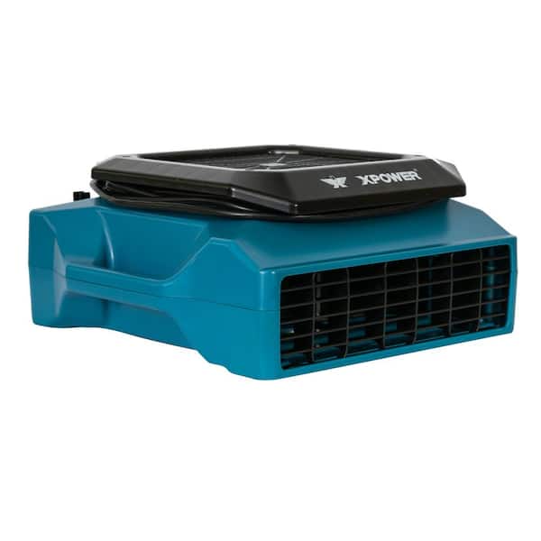 1/3 HP 1150 CFM Sealed Motor Low Profile Air Mover, Floor Fan, Carpet Dryer with Build-in GFCI Power Outlets, Hour Meter