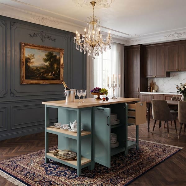 CHRISTOPHER KNIGHT HOME Hilliard Green and Natural Wood 57.8 in