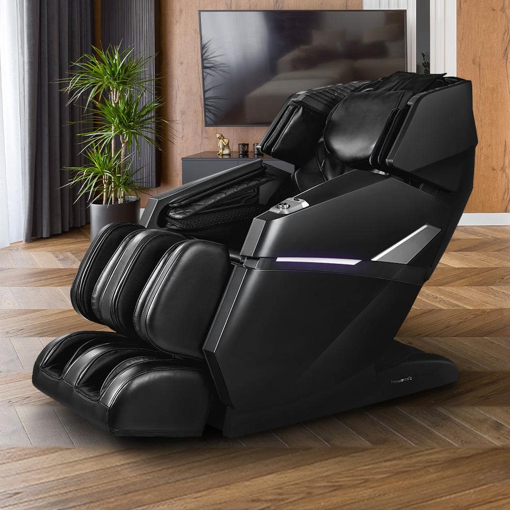 Theramedic 2D Massage Chair with Heated Rollers in Beige Faux Leather