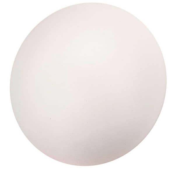 Eglo Ella 13.75 in. W x 4.88 in. H 2-Light White Ceiling Flush Mount with Round White Glass Shade
