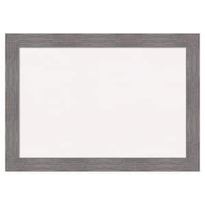 Pinstripe Plank Grey White Corkboard 41 in. x 29 in. Bulletin Board Memo Board