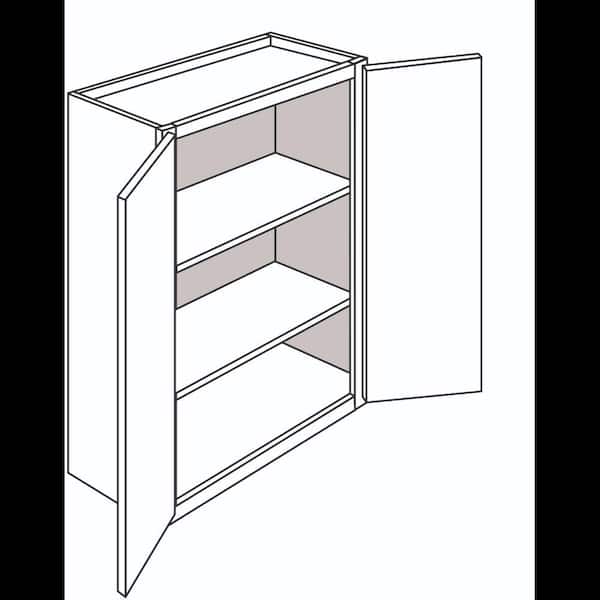 Hampton Bay Denver White Painted Shaker Stock Assembled Wall Kitchen Cabinet (30 in. x36 in x12 in)