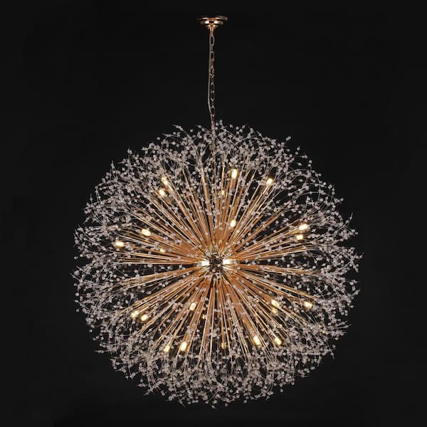 EDISLIVE Calzadyn 59.1 in. 30-Light Gold Decor Dandelion Firework