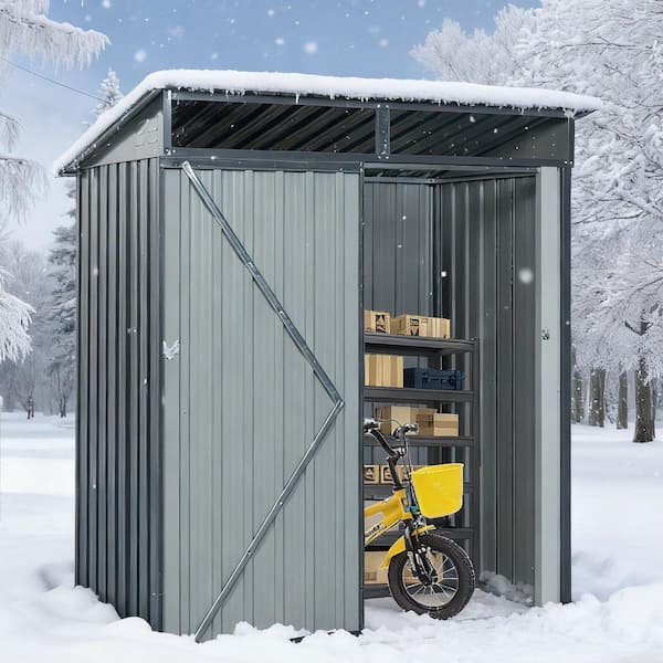 5 ft. x 3 ft. Metal Shed with Hinged Door (15 sq. ft.)