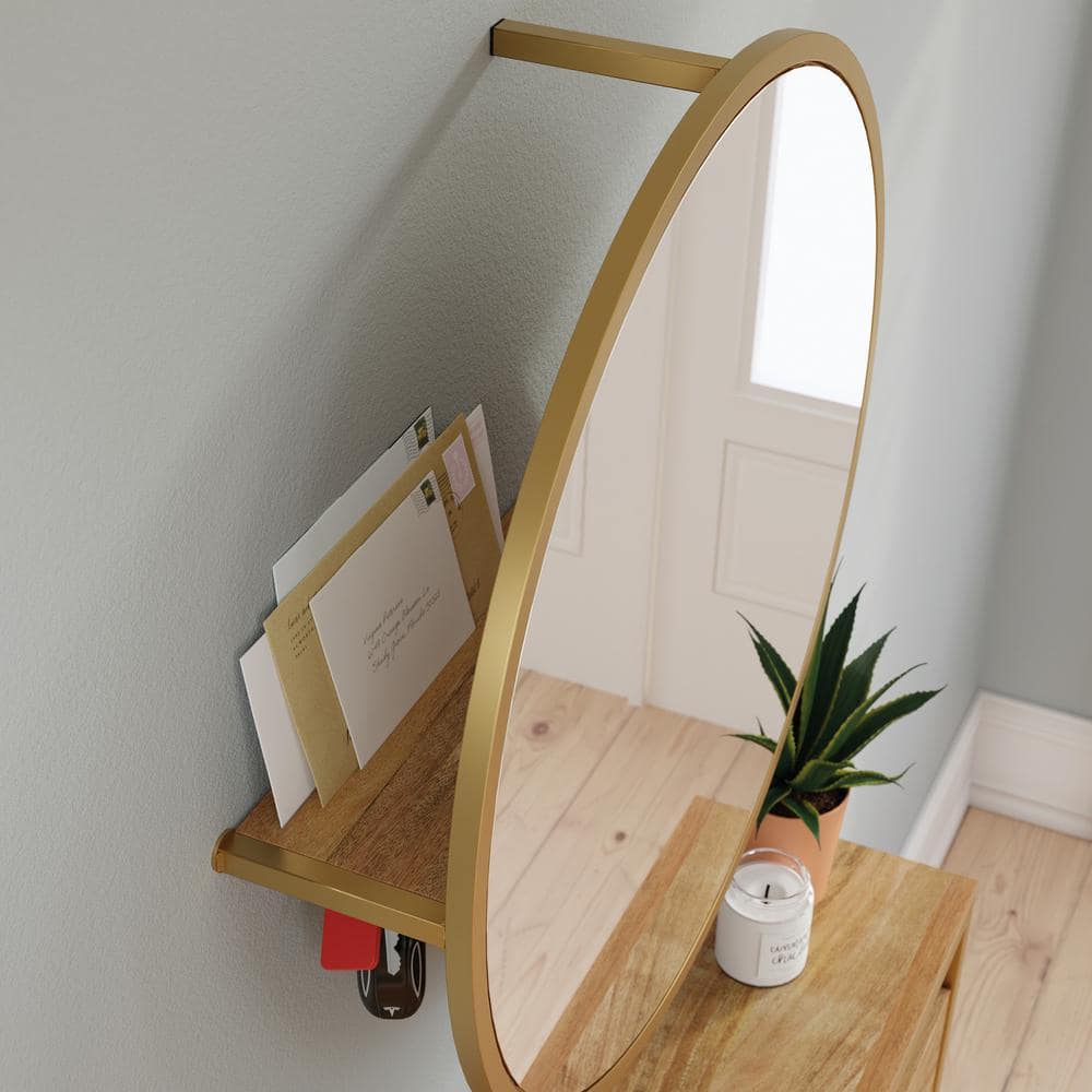 Sindoori Mango Wall-Mounted Shoe Cabinet with Mirror