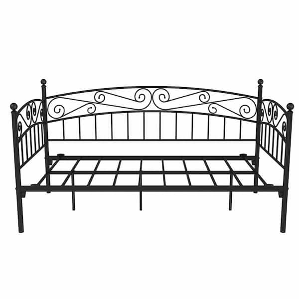 ATHMILE Black Twin Size Metal Daybed GZ-B2W20222189 - The Home Depot