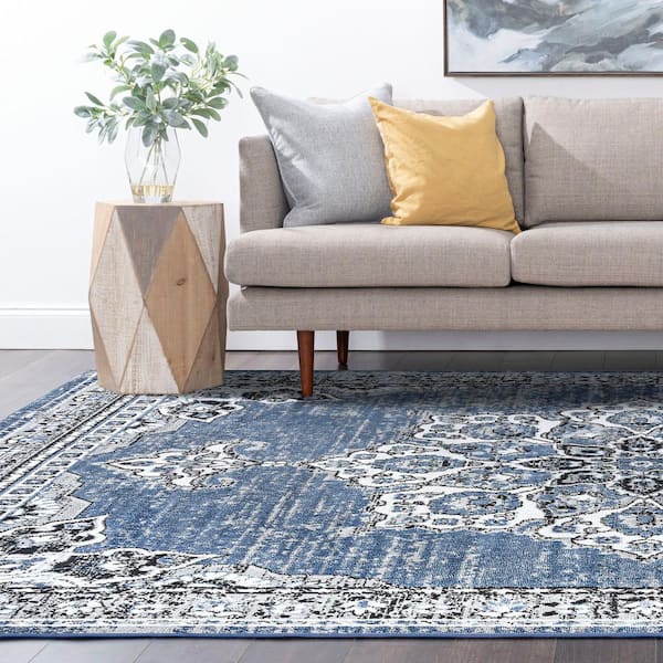 Blue Tribal 8'0 X 8'0 Ft Lori Gabbeh Area Rug-ot-3506