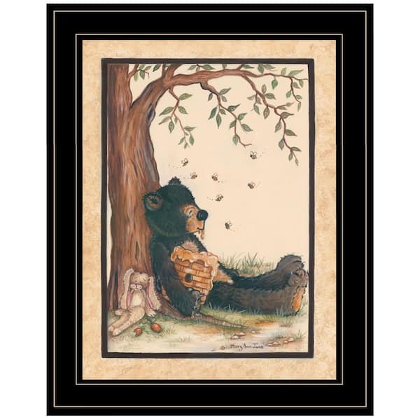 HomeRoots Charlie Nap Time 1-Piece Framed Wall Art 19 in. x 15 in.
