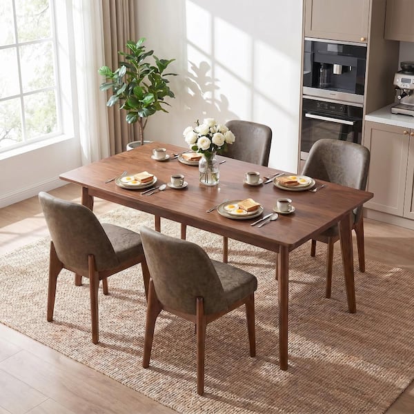 Upholstered Faux Leather Dining Chairs (Set of 4)