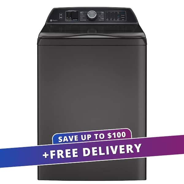 Profile 5.4 cu. ft. High-Efficiency Smart Top Load Washer in Diamond Gray with Impeller, Quiet Wash Balacing Technology