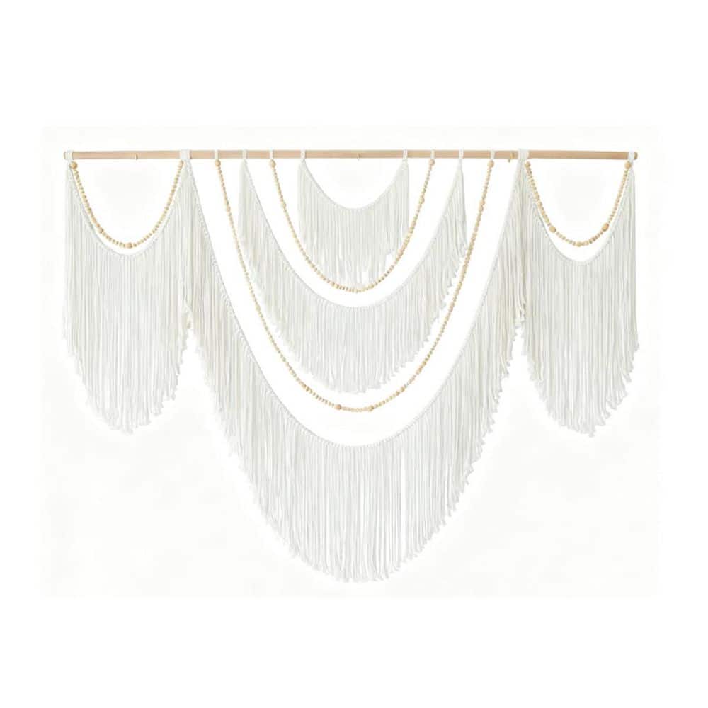 White 41 in x 57 in Cotton Handmade Rope Wall Hanging HDCNGQNFXL - The ...