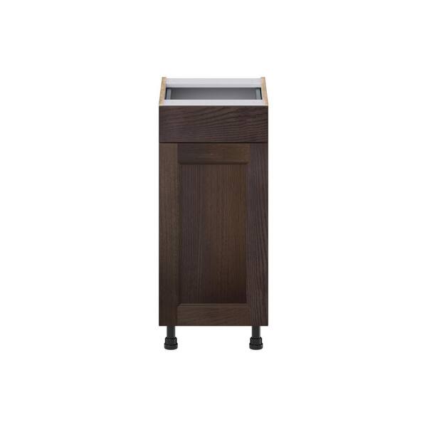 J COLLECTION Lincoln Chestnut Solid Wood Assembled 12 in. W x 34.5 in. H x 21 in.D Vanity Base Cabinet with 1 Drawer