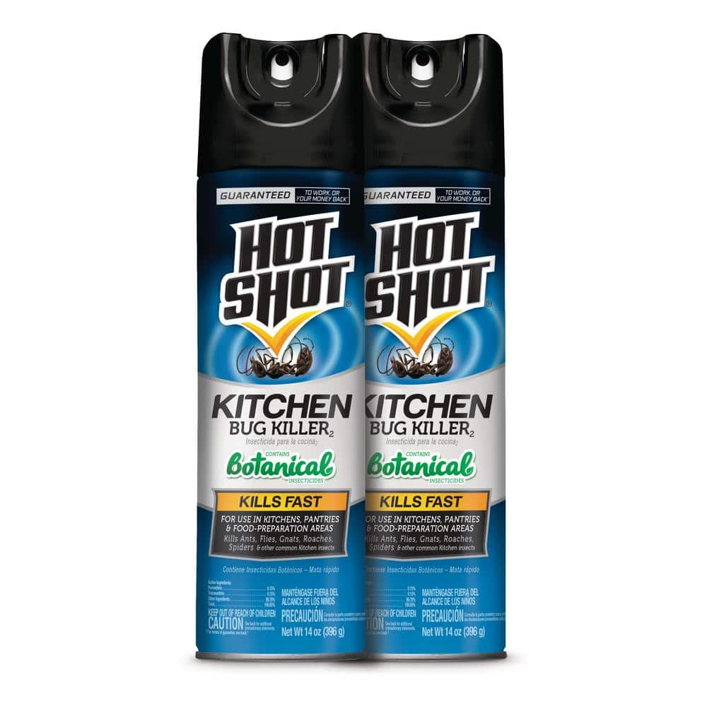 Hot Shot 14 Oz Aerosol Kitchen Bug Killer 2 Pack HG 96959 The Home   Hot Shot Bug Killer Spray Hg 96959 64 1000 