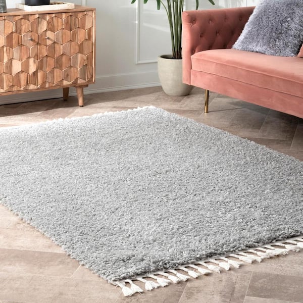 Casual Plush Shag Neva Gray 9 ft. x 12 ft. Area Rug
