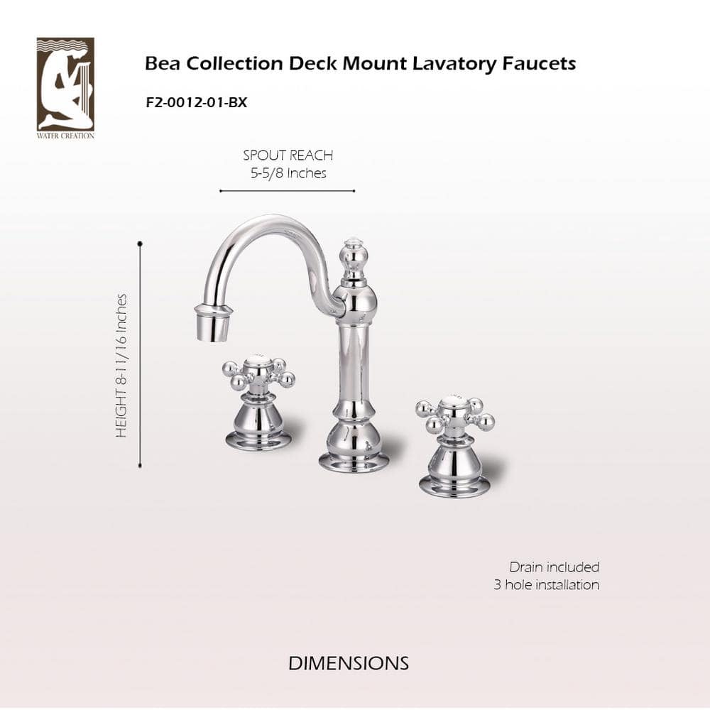 American 20th Century Classic Chrome Widespread Lavatory Faucet