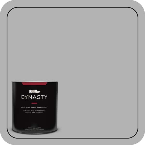 BEHR DYNASTY 1 qt. #770E-3 Pewter Mug Matte Interior Stain-Blocking Paint & Primer