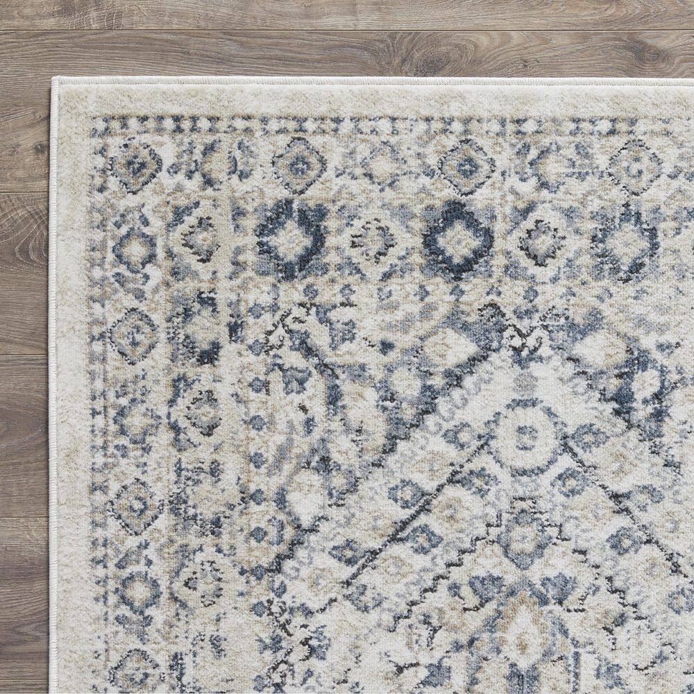 Kehleigh 9' x 12' Blue Synthetic Oriental Area Rug