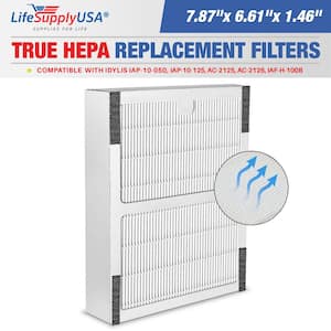 True HEPA Filter Replacement Compatible with Idylis IAP-10-050, IAP-10-125, AC-2125, AC-2126 , IAF-H-100B Air Purifier