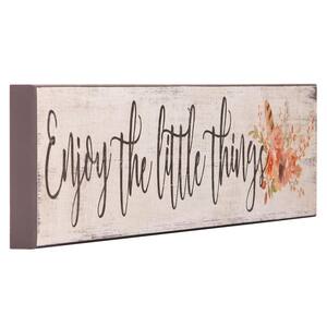 Enjoy The Little Things Rustic Wood Sign