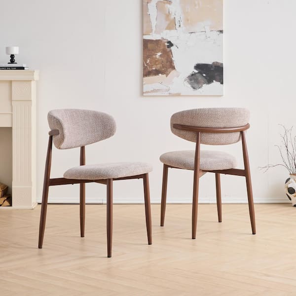 New Classic Furniture Royce Brown Fabric Upholstered Side Chair Set Of 2