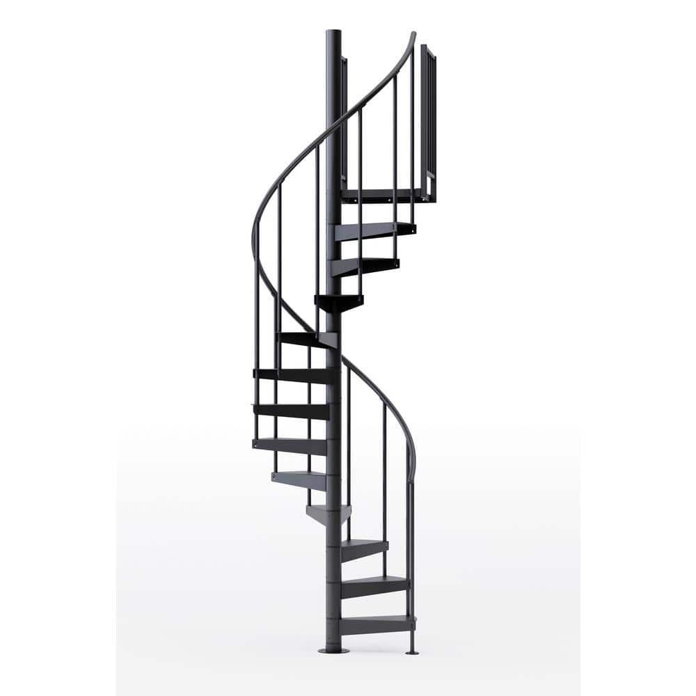 Condor Black Interior 42in Diameter, Fits Height 136in - 152in, 2 42in Tall Platform Rails Spiral Staircase Kit price history on PriceWatchPro