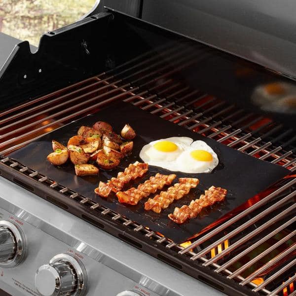 MR. BAR-B-Q BBQ Reusable Mat-100% Non-Stick, Easy to Clean Grilling Sheet  for Smokers 06012Y The Home Depot