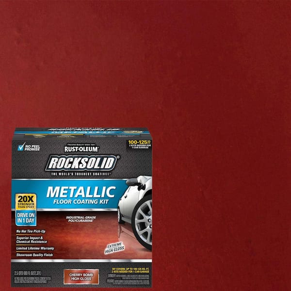 Rust-Oleum RockSolid 80 oz. Metallic Cherry Bomb Garage Floor Kit (2-Pack)